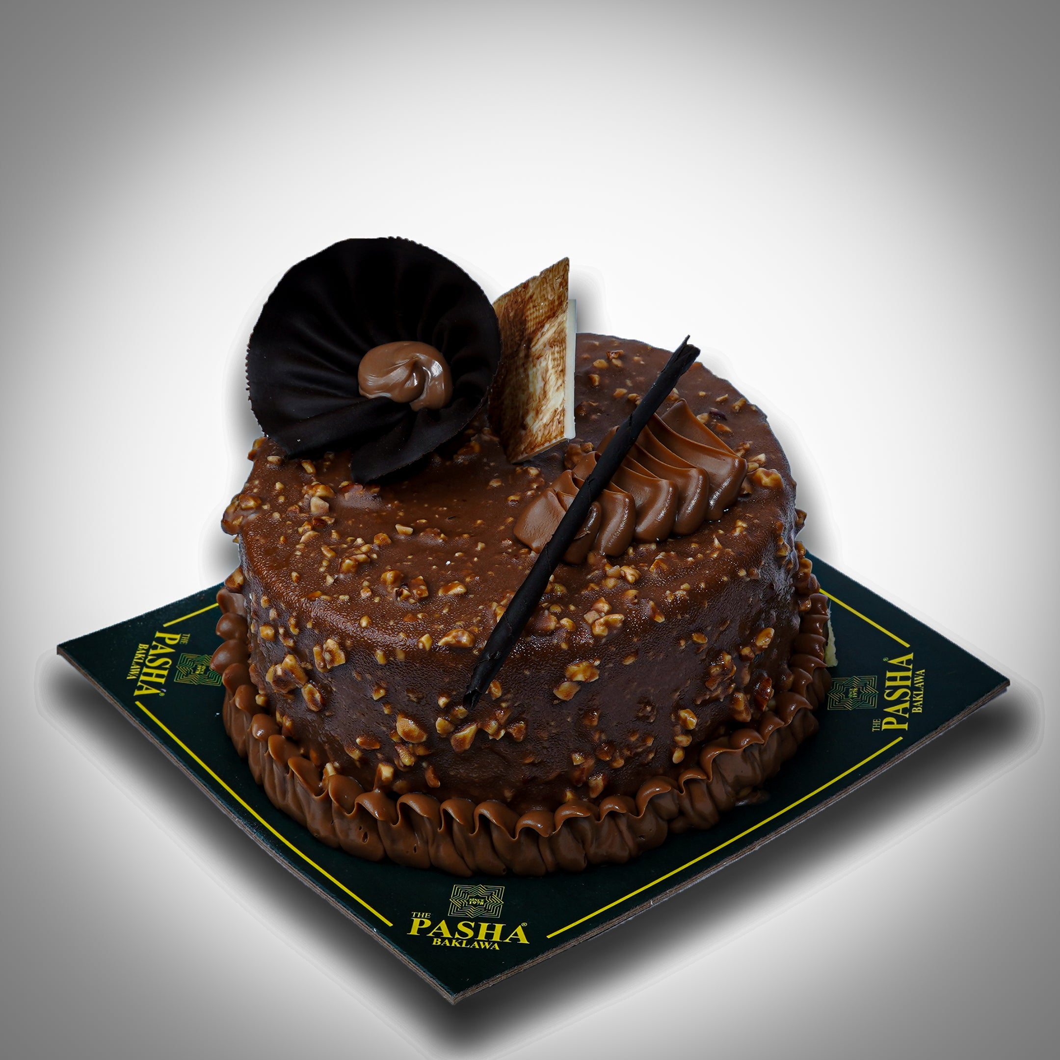 Chocolate Cake with Nut Sauce